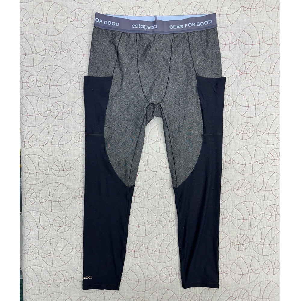 Cotopaxi Wazimu Hybrid Running Tights Gray Black Base Layer / Mens XXL